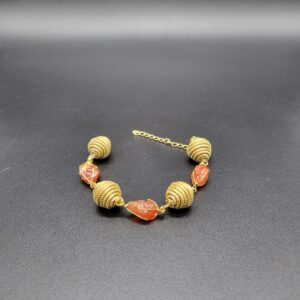 Bracciale in capim Dourado e Corniola