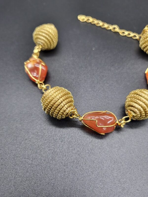 Bracciale in capim Dourado e Corniola - immagine 2