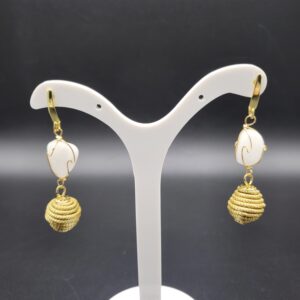 Orecchini in Capim Dourado Agata Bianco