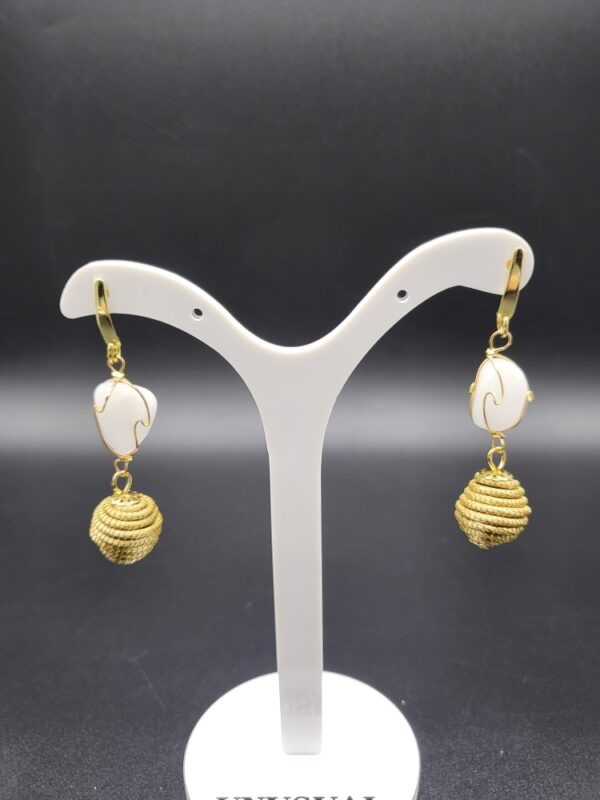 Orecchini in Capim Dourado Agata Bianco