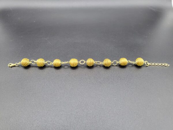 Bracciale in Capim Dourado Bolinhas - immagine 3