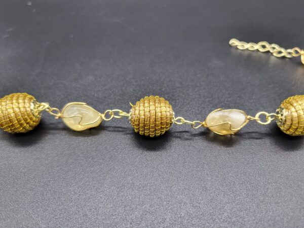 Bracciale in capim Dourado e quarzo citrino - immagine 3