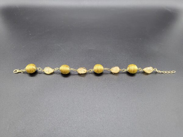 Bracciale in capim Dourado e quarzo citrino - immagine 2