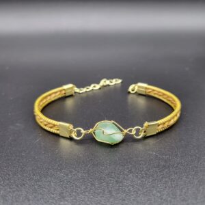 Bracciale treccia in Capim Dourado Verde