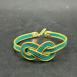 Bracciale in Capim Dourado Nodo Turchese