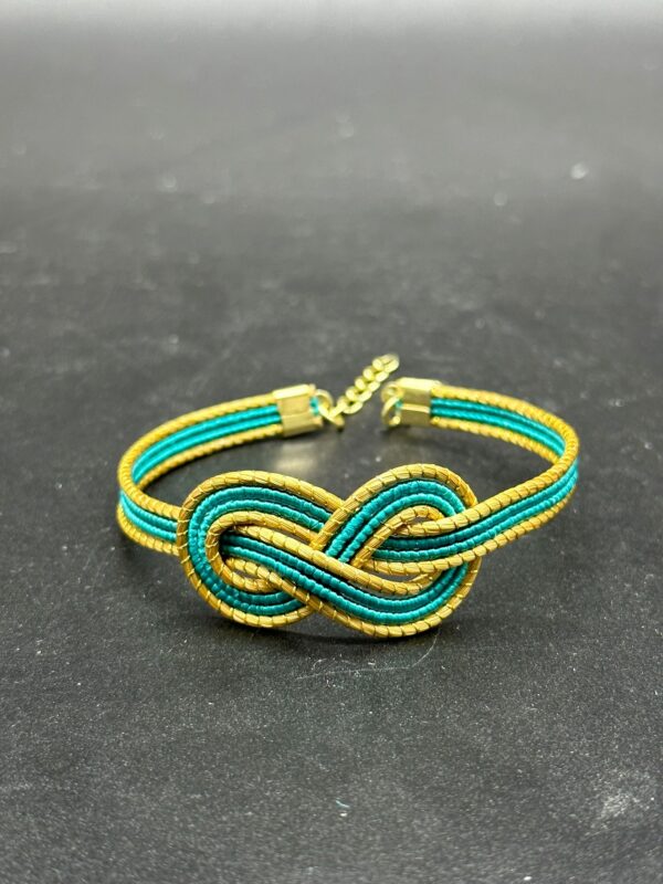 Bracciale in Capim Dourado Nodo Turchese