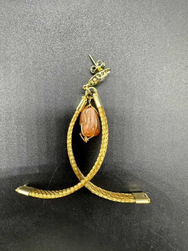 Orecchini in Capim Dourado pesciolini Corniola - immagine 2