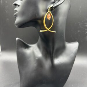 Orecchini in Capim Dourado pesciolini Corniola
